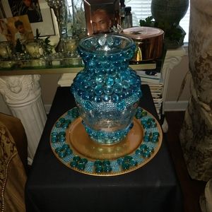 Beautiful Table Blue Vase